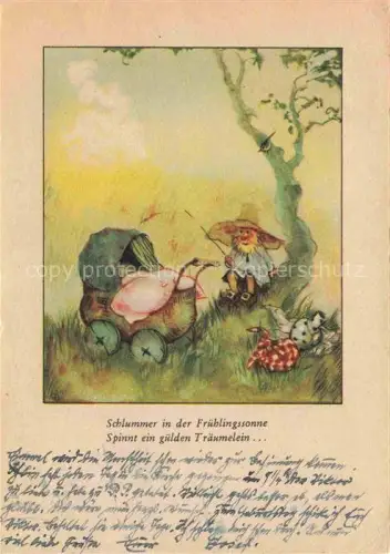 AK / Ansichtskarte Zwerge Dwarfs Nains-- Fruehling 