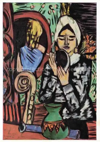 AK / Ansichtskarte BECKMANN Max (1884-1950) Kuenstlerkarte Frau vor dem Spiegel 