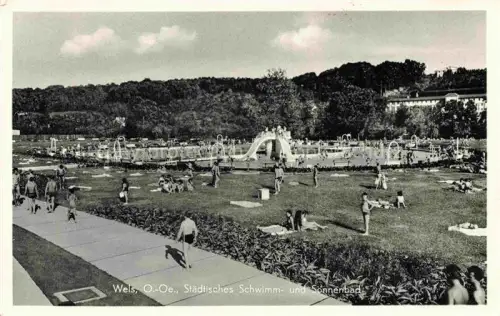 AK / Ansichtskarte WELS Oberoesterreich AT Staedtisches Schwimm- und Sonnenbad
