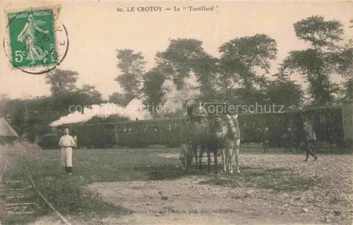AK / Ansichtskarte Le Crotoy ABBEVILLE 80 Somme Le Tortillard Pferdekutsche Dampflokomotive