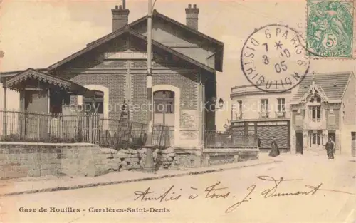 AK / Ansichtskarte Houilles Saint-Germain-en-Laye 78 Yvelines La Gare Carrières Saint Denis