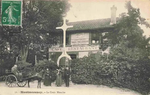 AK / Ansichtskarte Montmorency  Sarcelles 95 Val-d Oise La Croix Blanche Café Restaurant