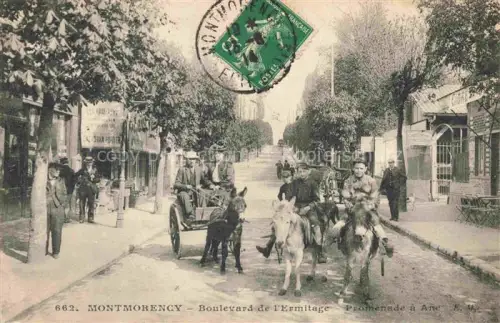 AK / Ansichtskarte Montmorency  Sarcelles 95 Val-d Oise Boulevard de l'Ermitage Promenade à Ane