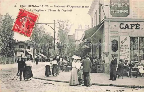 AK / Ansichtskarte Enghien-les-Bains SARCELLES 95 Val-d Oise Boulevard d'Argenteuil et coin de Boulevard d'Enghein l'heure de l'Apéritif