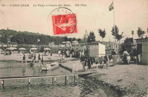 AK / Ansichtskarte L Isle-Adam PONTOISE 95 Val-d Oise La plage à l'heure des bains