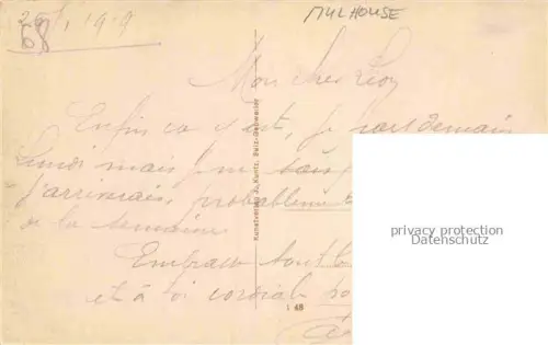 AK / Ansichtskarte Muelhausen Elsass Kasernen der Maschinengewehrkompagnie des Infanterie-Regiments Nr. 142