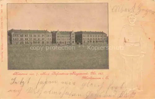 AK / Ansichtskarte Muelhausen Elsass Kaserne des 7. Badischen Infanterie Regiments No. 142