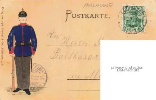 AK / Ansichtskarte Muelhausen Elsass Kaserne des 7. Badischen Infanterie Regiments No. 142