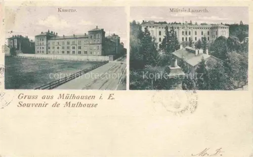 AK / Ansichtskarte Muelhausen Elsass Kaserne Militaerlazarett