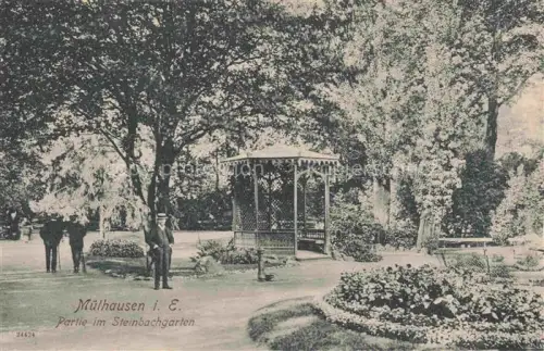 AK / Ansichtskarte Muelhausen Elsass Partie im Steinbachgarten
