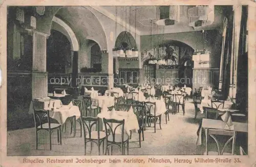 AK / Ansichtskarte MueNCHEN  Bayern Rituelles Restaurant Jochsberger beim Karlstor