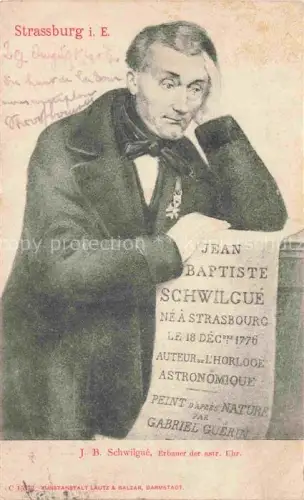 AK / Ansichtskarte Strassburg  Strasbourg 67 Bas-Rhin Jean Baptiste Schwilgue Peint d'après Nature par Gabriel Guerin Kuenstlerkarte