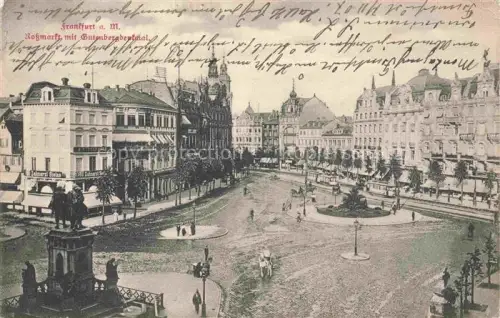 AK / Ansichtskarte FRANKFURT AM MAIN Rossmarkt mit Gutenberg-Denkmal