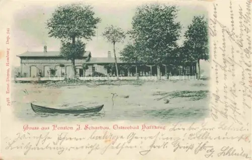 AK / Ansichtskarte HAFFKRUG SCHARBEUTZ Ostseebad Pension Scharbau