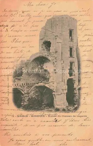 AK / Ansichtskarte Mirepoix  Pamiers 09 Ariege Ruines Chateau  Lagarde