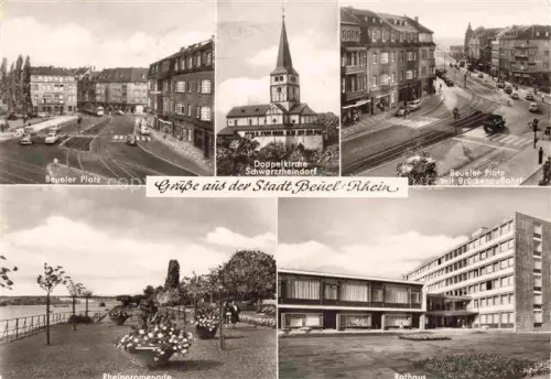 AK / Ansichtskarte Beuel BONN Rhein Beueler Platz Doppelkirche Schwarzrheindorf Brueckenauffahrt Rheinpromenade Rathaus