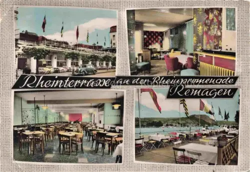 AK / Ansichtskarte REMAGEN Rheinland-Pfalz Rheinterrasse an der Rheinpromenade Gastraeume Terrasse