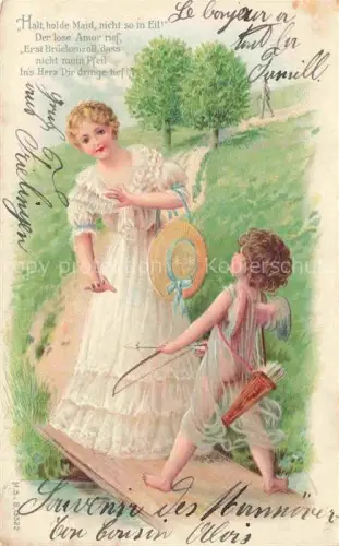 AK / Ansichtskarte Engel Ange Angel Angelo-- Kinder Child Litho