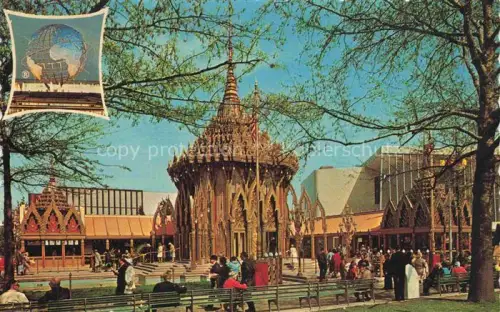 AK / Ansichtskarte Exposition Worlds Fair New York 1964-65 Thailand Pavillon Unisphere 