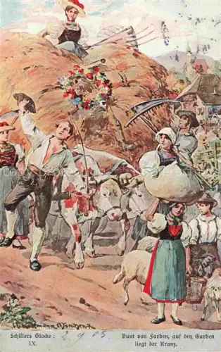 AK / Ansichtskarte SCHILLER Friedrich (1759-1805) Dichter Weimar Schillers Glocke IX Kuehe Schaffe 