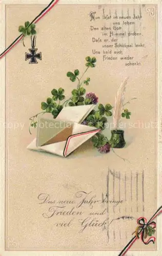 AK / Ansichtskarte Neujahr Annee New Year bringe Frieden und viel glueck Briefe 