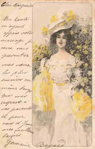 AK / Ansichtskarte Hutmode Mode-des-Chapeaux Hat-fashion Cappeli Sombreros-- Maedchen Litho