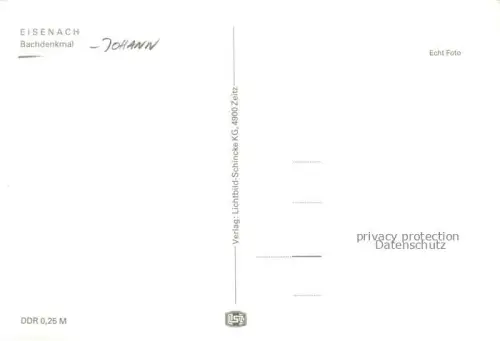 AK / Ansichtskarte BACH Johann Sebastian Komponist Composer Compositeur Compositor Compositore-- Denkmal Eisenach