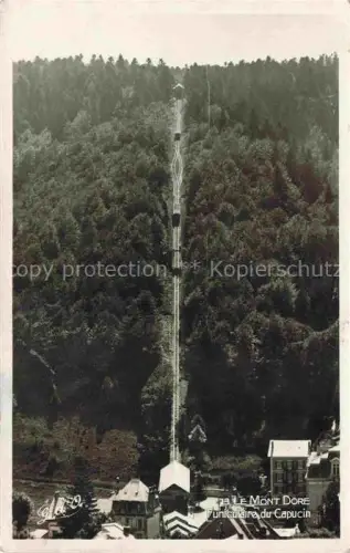 AK / Ansichtskarte Funicular Zahnradbahn Standseilbahn Furniculaire Rack Railway-- Le Mont Dore Capucin 