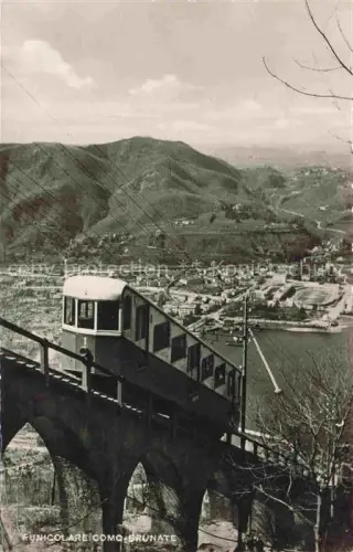 AK / Ansichtskarte Funicular Zahnradbahn Standseilbahn Furniculaire Rack Railway-- como Brunate 