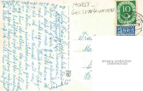 AK / Ansichtskarte Horst Gelsenkirchen NRW Pferderennbahn Ziel mit Tribuene