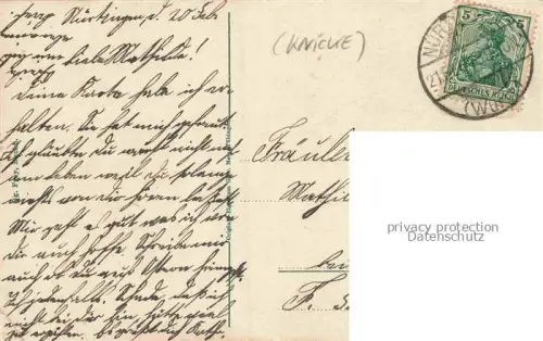 AK / Ansichtskarte Nuertingen Partie bei der Kreuzkirche Brunnen