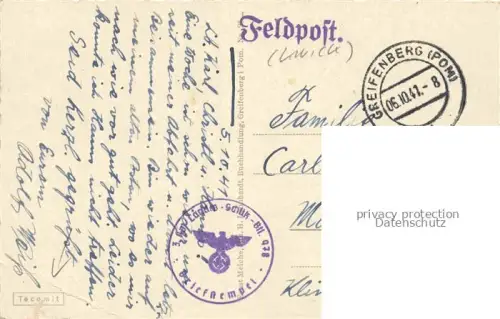 AK / Ansichtskarte Greifenberg Pommern Gryfow Slaski PL Weg mit Regabruecke