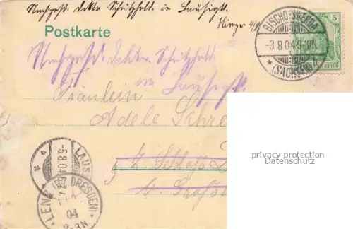 AK / Ansichtskarte Bischofswerda Sachsen Markt mit Rathaus