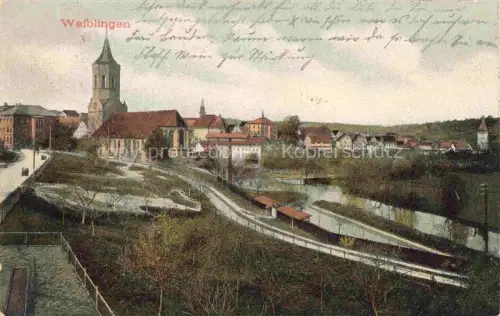 AK / Ansichtskarte Waiblingen  Rems Rems-Murr-Kreis BW Teilansicht mit Kirche