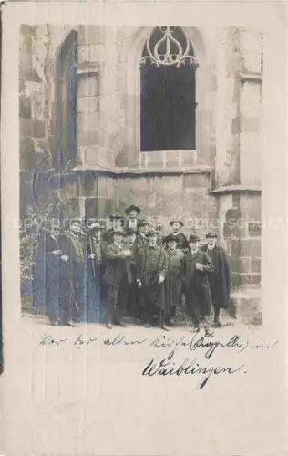 AK / Ansichtskarte Waiblingen  Rems Rems-Murr-Kreis BW Gruppenbild vor der Kirche
