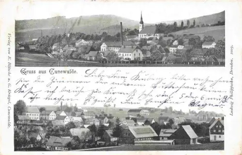 AK / Ansichtskarte Cunewalde Bautzen Sachsen Teilansichten Kirche