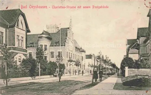 AK / Ansichtskarte BAD OEYNHAUSEN NRW Charlottenstrasse mit neuem Postgebaeude