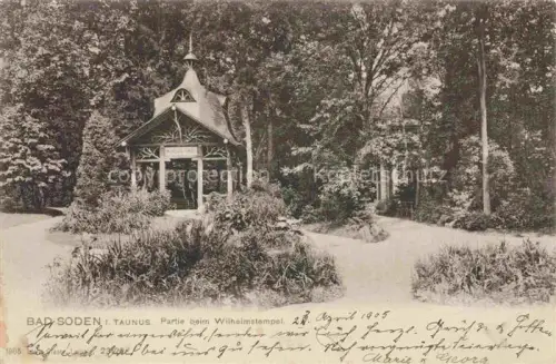 AK / Ansichtskarte BAD SODEN  Taunus Hessen Partie beim Wilhelmstempel