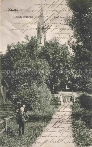 AK / Ansichtskarte Stelle  Harburg Niedersachsen Parkanlagen Blick zur Kirche