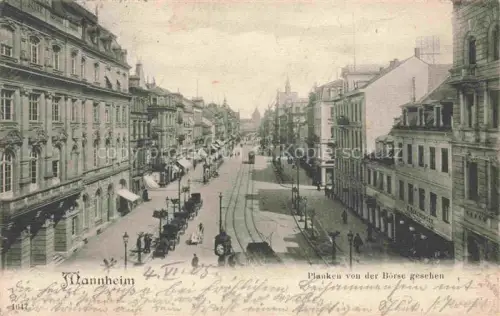 AK / Ansichtskarte MANNHEIM BW Planken von der Boerse aus gesehen