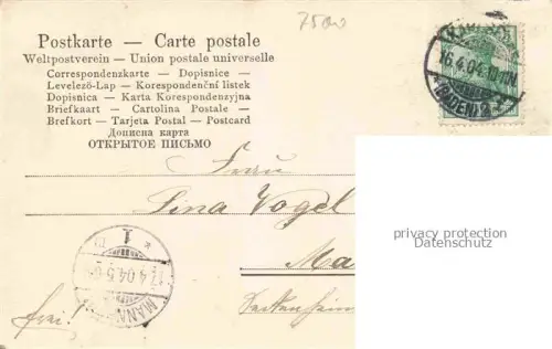 AK / Ansichtskarte KARLSRUHE Baden Hofapotheke mit Waldstrasse und Kaiserstrasse