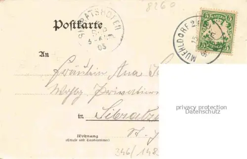 AK / Ansichtskarte Muehldorf  Inn Bayern Panorama Blick zur Kirche