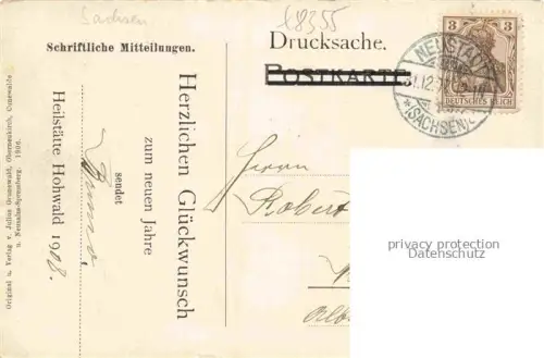 AK / Ansichtskarte Hohwald Neustadt Stolpen Sachsen Heilstaette