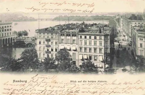 AK / Ansichtskarte HAMBURG  CITY Panorama Blick auf die beiden Alstern