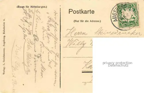 AK / Ansichtskarte AUGSBURG  CITY Prinzregentenbrunnen mit Prinzregentenplatz