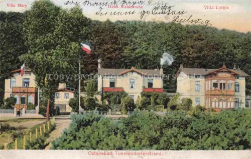 AK / Ansichtskarte Timmendorferstrand Timmendorf  Timmendorfer Strand Villa Mary Hotel Waldesruhe Villa Lorgie