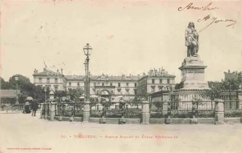 AK / Ansichtskarte TOULOUSE 31 Haute-Garonne Statue Riquet et Ecole Veterinaire