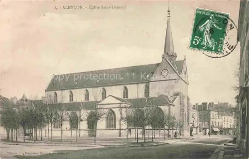 AK / Ansichtskarte ALENCON 61 Orne Eglise Saint Leonard
