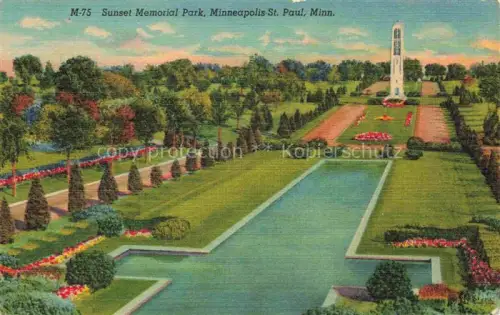 AK / Ansichtskarte St Paul Minnesota USA Sunset Memorial Park Minneapolis and St Paul