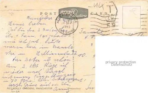 AK / Ansichtskarte MANCHESTER  UK Piccadilly Gardens